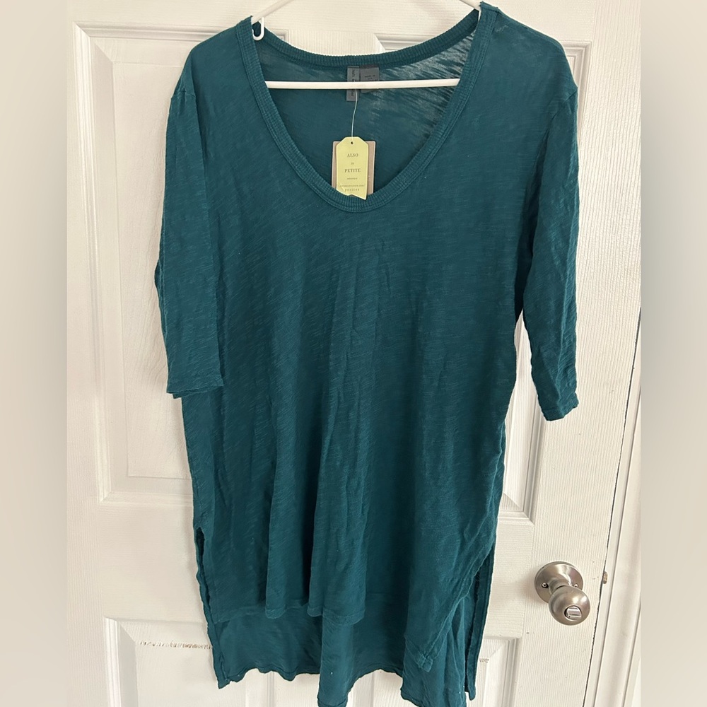 NWT Left of Center Anthropologie High Low Women's Top